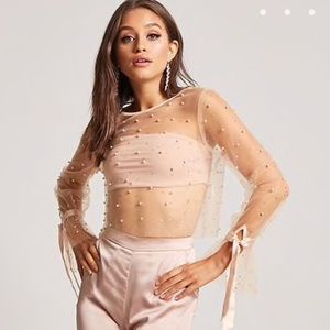 Forever 21 pearls and diamonds top *SOLD*